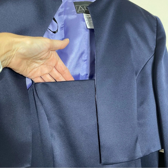 Alex Evenings Women's Maxi Formal Jacket Dress Vintage Y2K Made in USA  modest - Picture 6 of 16